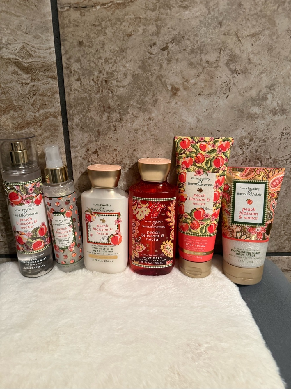 Vera Bradley Peach Blossom & Nectar Bath & Body Set - Peach